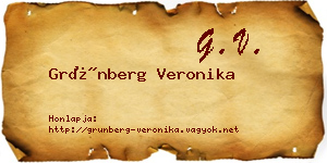 Grünberg Veronika névjegykártya